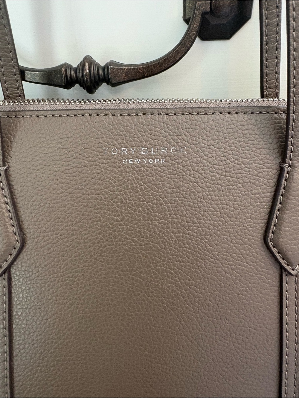 Tory Burch Perry Small Tote Wild Mushroom - Picture 6 of 8